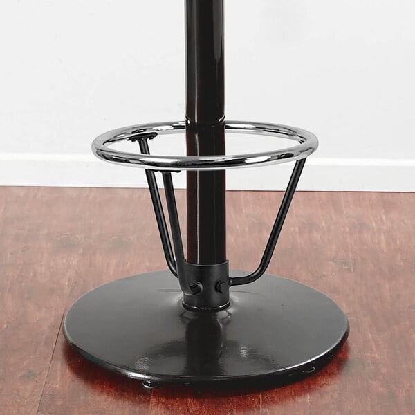 Bar Height Column w/ Foot Ring 33'' x 33'' Restaurant Table X-Base with 4'' Dia 