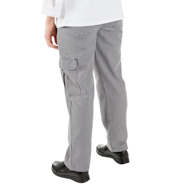 Mercer Culinary Genesis® Women's Houndstooth Cargo Pants M61071HT XXS