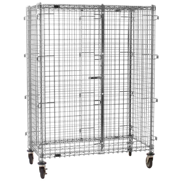 Eagle Group CSC2436 Mobile Chrome Security Cage - 27 1/4" x 39 1/4" x 69"
