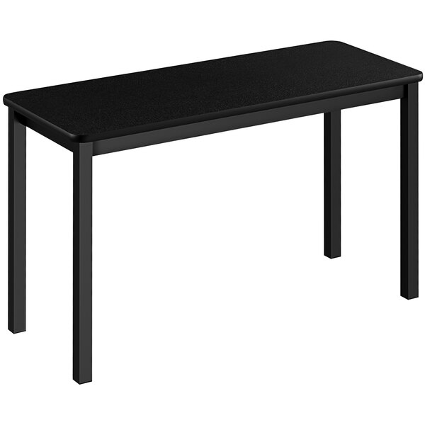 Correll 24" x 60" Black Granite Lab Table - 36" Height