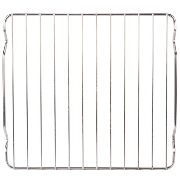 A TurboChef wire rack with a metal grid.