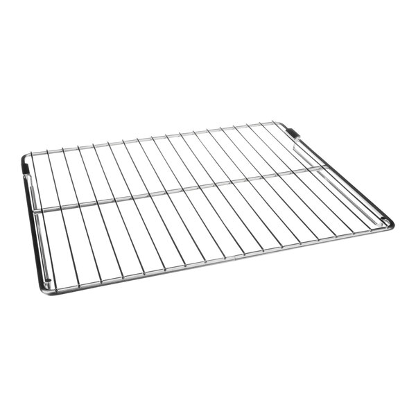 A TurboChef metal wire rack with handles and a grid.