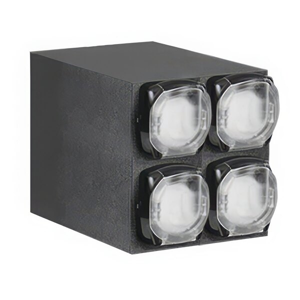 Vollrath K4X-4L LidSaver® 3 Black 4-Slot Standard Countertop Lid
