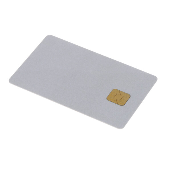 A white TurboChef smart card with a gold chip.