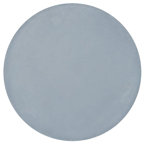 A grey circle with a white background.