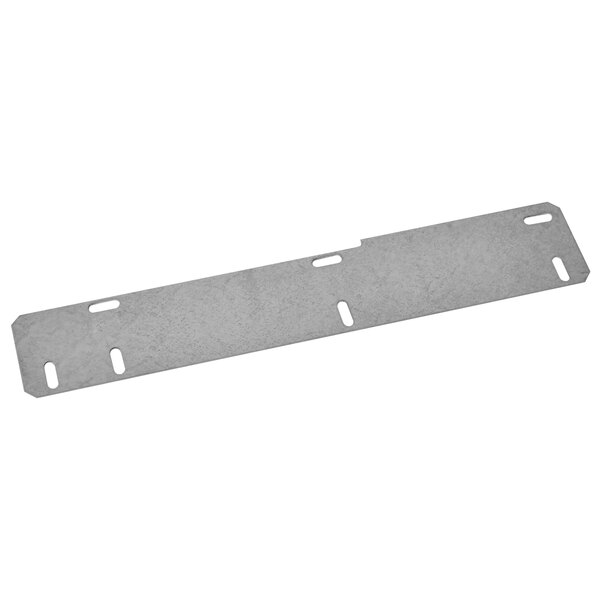 A TurboChef stacking bracket, a metal plate with holes.