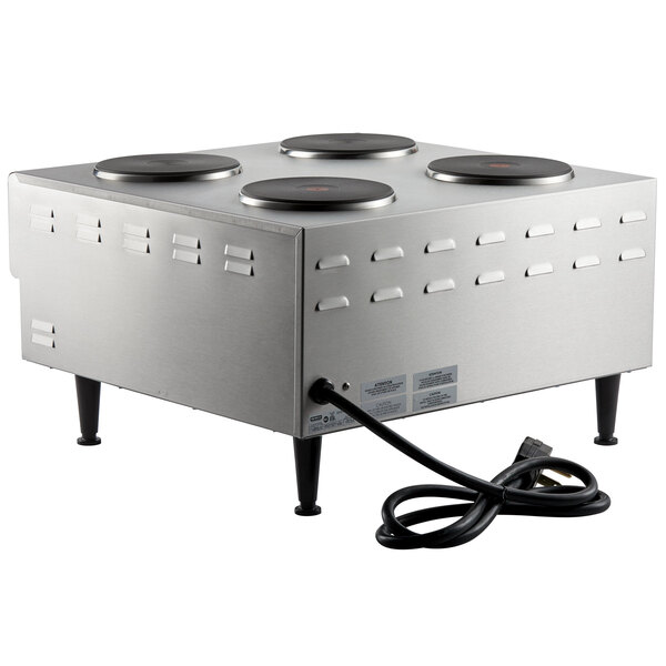 Nemco 63114240 Electric Countertop Raised Hot Plate with 4 Solid