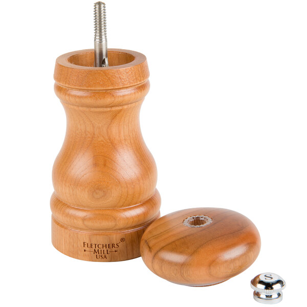 Fletchers' Mill FED04SM11 Federal 4" Cherry Wooden Salt Mill