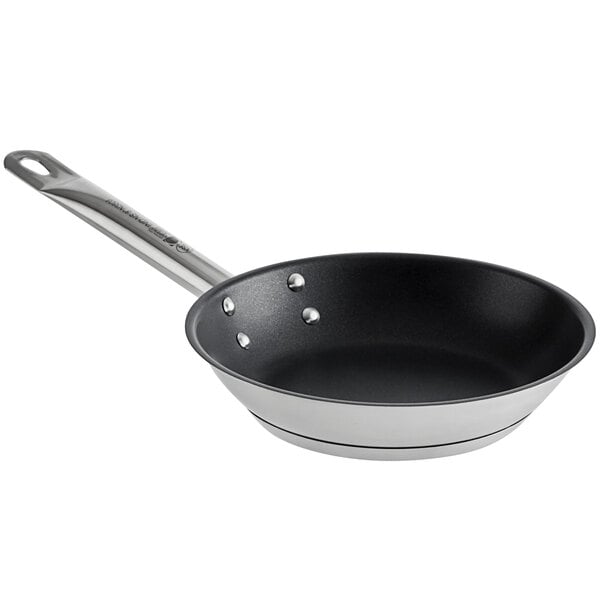Vollrath N3808 Optio 8 Stainless Steel Non-Stick Fry Pan with  Aluminum-Clad Bottom