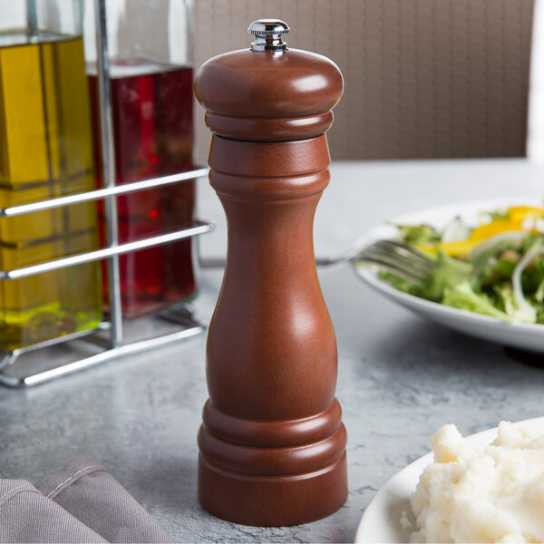 Fletchers' Mill FED06SM1214 Federal 6" Walnut Stain Wooden Salt Mill