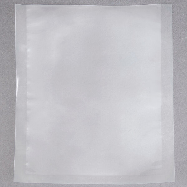 A white plastic bag with a black border.