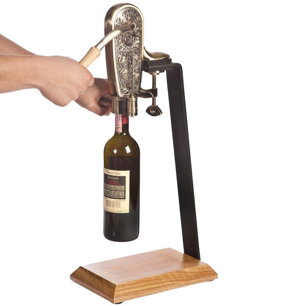 Franmara 4085set Le Grape Brass Plated Counter Mount Wine Bottle