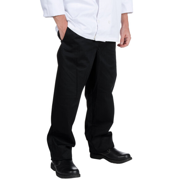 Chef Revival Unisex Solid Black Baggy Chef Pants XL