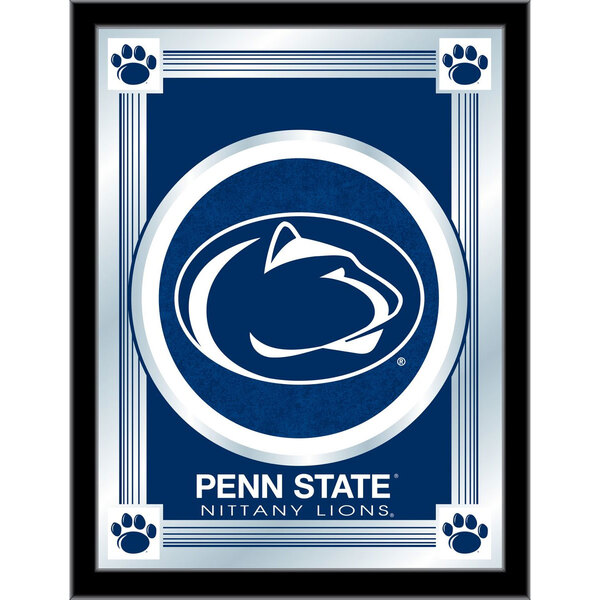 A blue and white framed Penn State Nittany Lions logo.