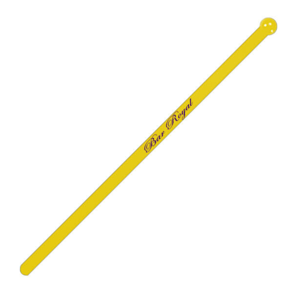 A yellow plastic WNA Comet stirrer with black text that says "you're the best"