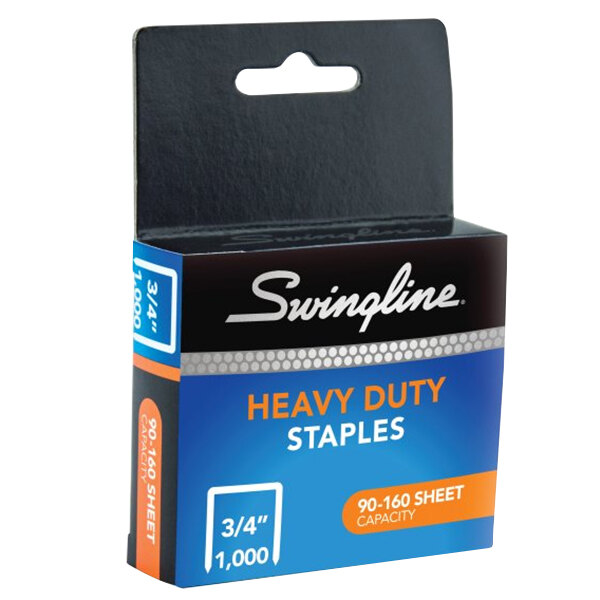 35319 160 Sheet Capacity 2 Pack 100/Strip Swingline Staples 1000/Box 3/4 Length Heavy Duty 