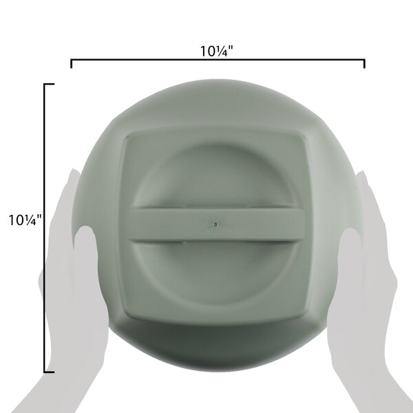 Cambro MDSHD9447 Harbor Collection Meadow 10 1/4" Insulated Plastic Dome Plate Cover 12/Case