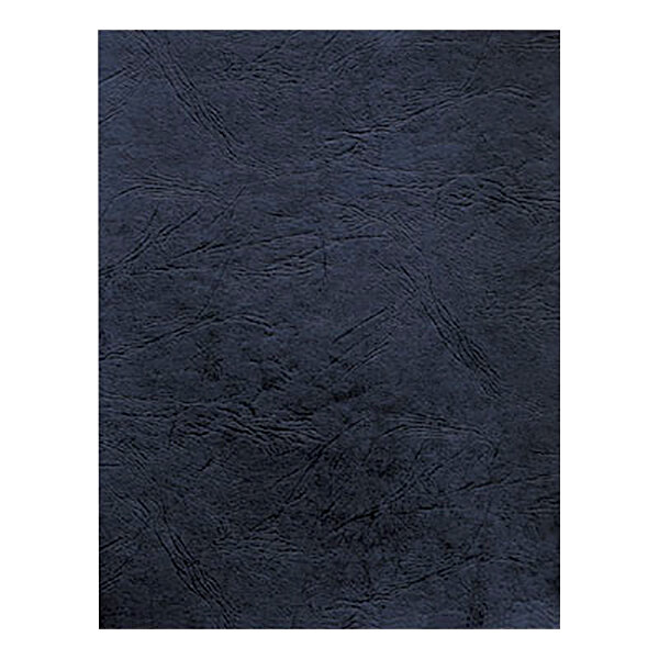 Fellowes 52124 11" x 8 1/2" Navy Grain Textured Unpunched Binding System Cover - 50/Pack