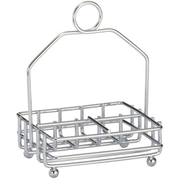 Tablecraft 593R Chrome Plated Salt and Pepper Shaker / Sugar Packet