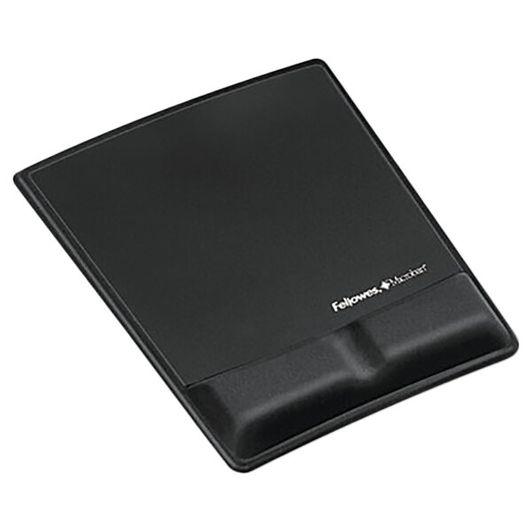 Fellowes 918120 Black Mouse Pad with Memory Foam Wrist Support and Microban Protection
