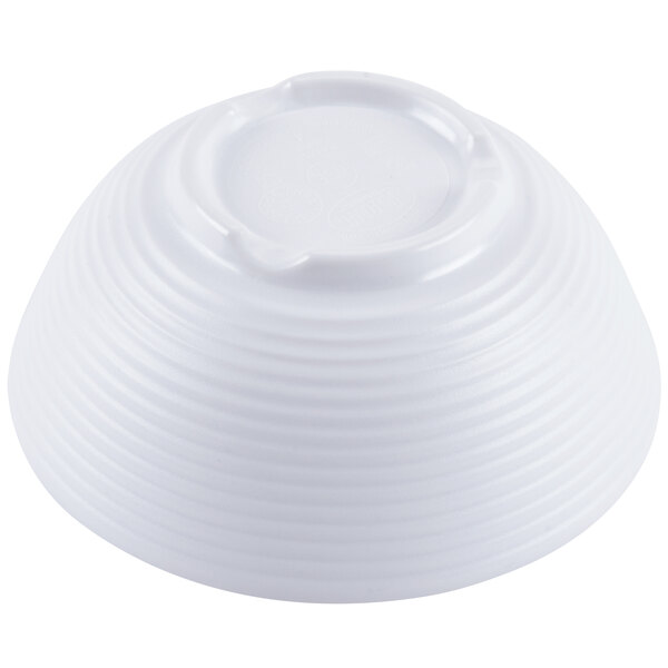 Tablecraft RAM3RW 3 oz. White Round Ribbed Melamine Ramekin - 12/Pack