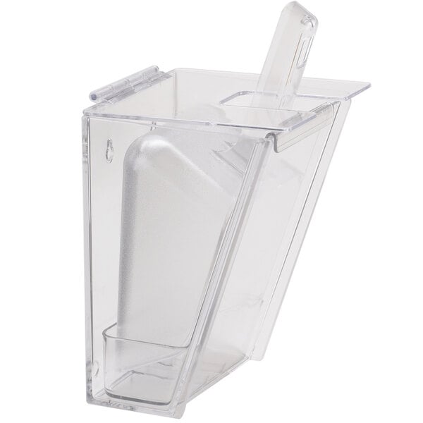 Cal-Mil 356 Wall Mount Scoop Holder with 32 oz. Scoop and Drip Tray