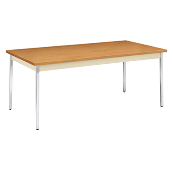 HON HONUTM3672CLCHR 36" x 72" Harvest / Putty Utility Table - 29" Height