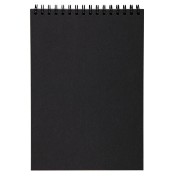 Cambridge 06092 Top Bound Black 11" x 8 1/2" Action Planner Business Notebook 96 Sheets