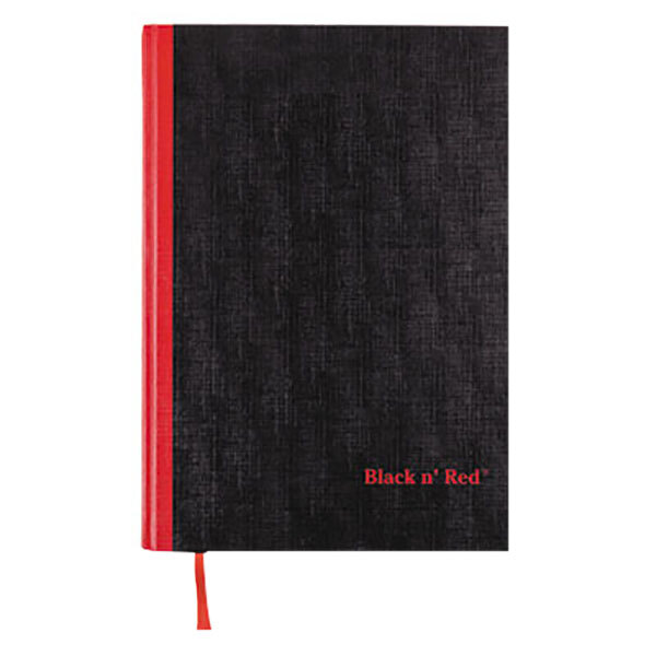 Black n' Red D66174 11 3/4" x 8 1/4" Black Legal Rule 1 Subject Casebound Notebook - 96 Sheets