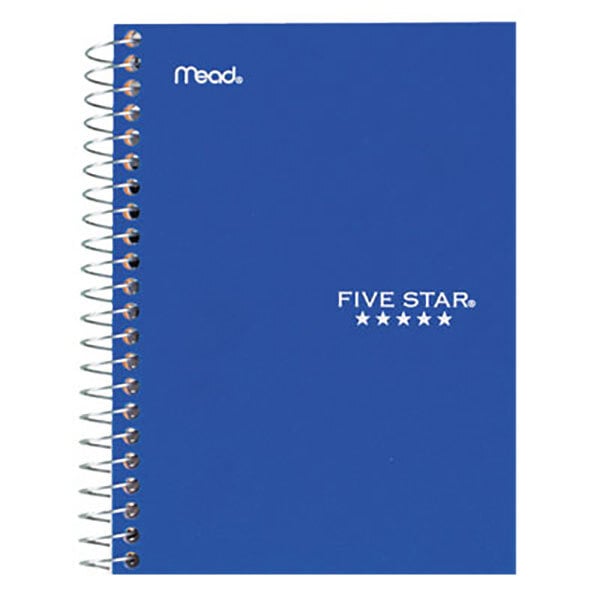 College Rule Assorted 7 x 5 Five Star 45484 Wirebound Notebook 100 Sheets 
