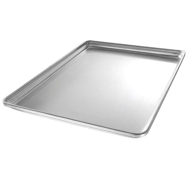A Chicago Metallic aluminum sheet pan on a counter.
