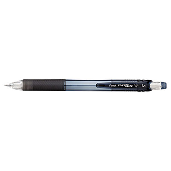 The black Pentel Energize X mechanical pencil with silver tip.