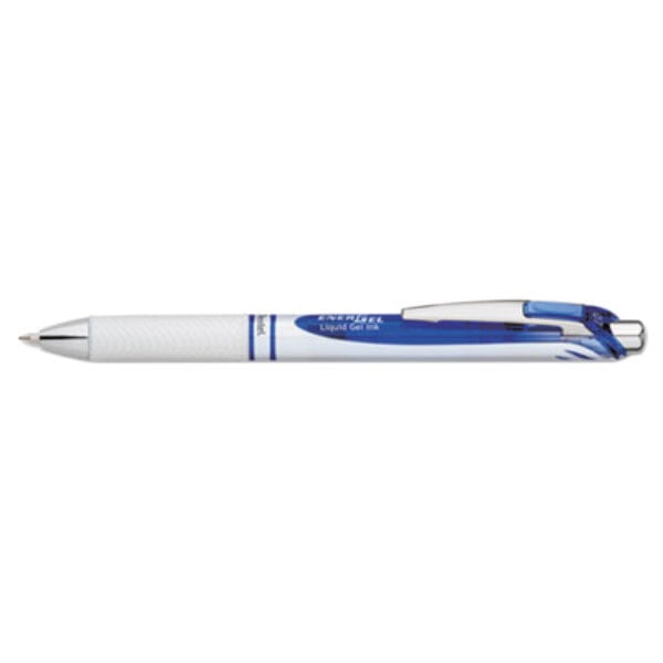 Pentel BL77PWC EnerGel RTX Blue Ink with White Barrel 0.7mm Retractable Liquid Gel Pen