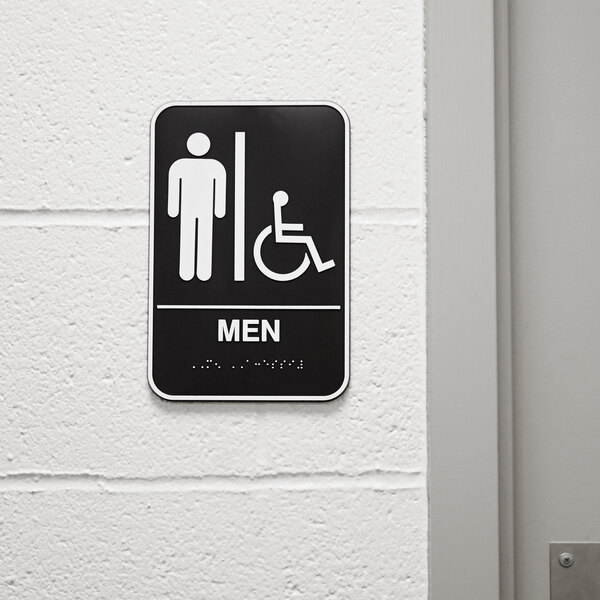 Vollrath 5631 Traex® Handicap Accessible Men's Restroom Sign with