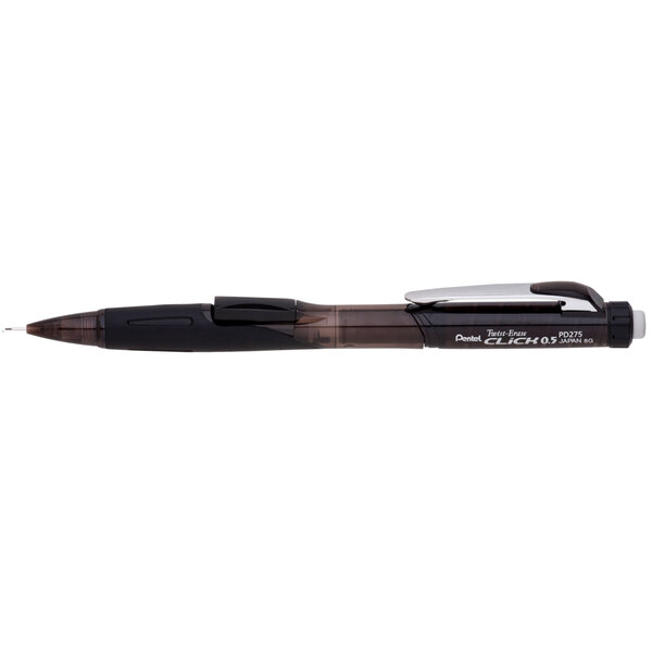 Pentel PD275TA Black Barrel 0.5mm Twist-Erase CLICK HB Lead #2 Mechanical Pencil