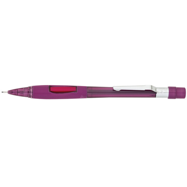 Pentel PD349TB Transparent Burgundy Barrel 0.9mm Quicker Clicker HB Lead #2 Mechanical Pencil