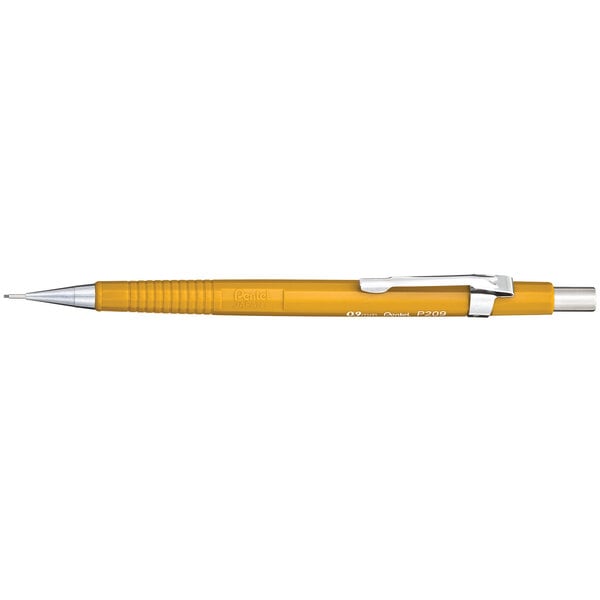 Pentel P209G Yellow Barrel 0.9mm Sharp HB Lead #2 Mechanical Drafting Pencil
