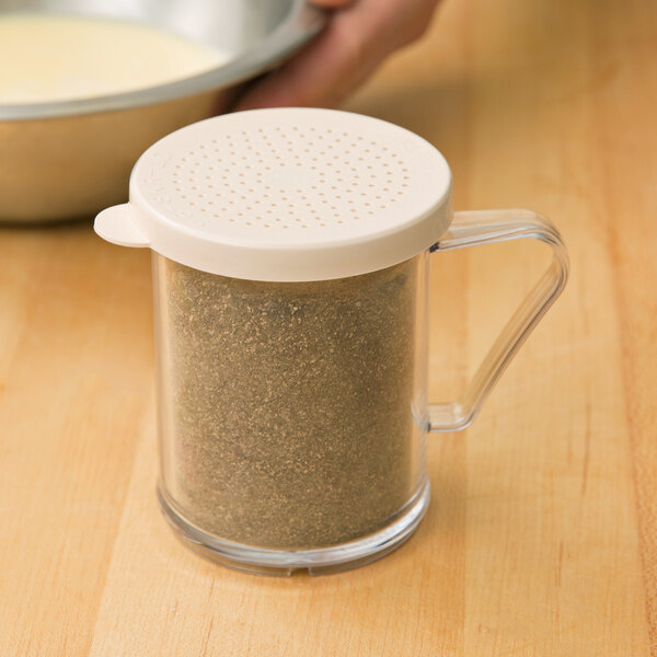 Cambro 96SKRD135 Camwear® 10 oz. Polycarbonate Shaker with Beige