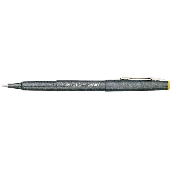 Pilot 11001 Razor Point Black Ultra-Fine Point 0.3mm Marker Pen - 12/Box