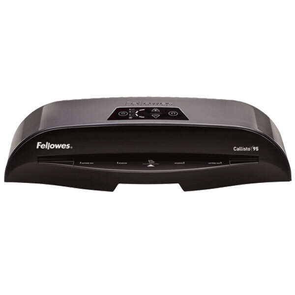 A close-up of the Fellowes Callisto 95 laminator with buttons.