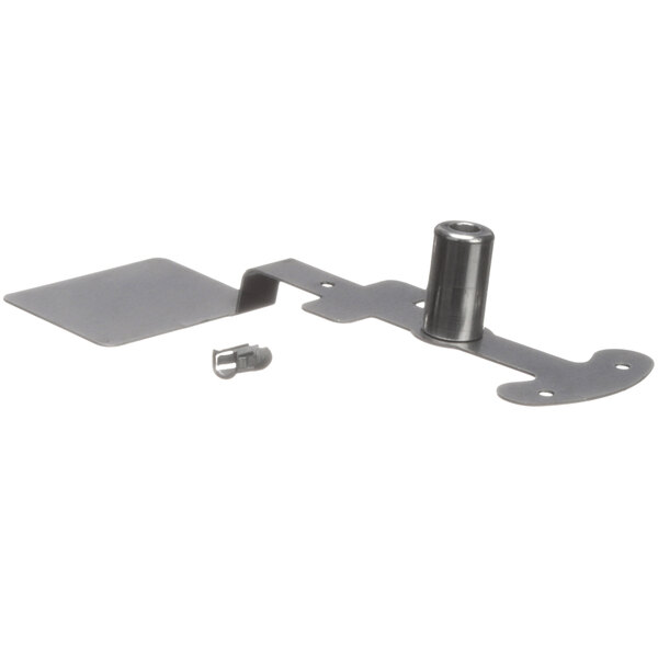 An Amana metal bracket for an antenna with a screw and screwdriver.