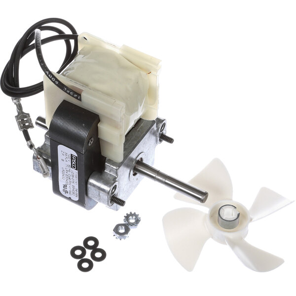 A Traulsen fan motor with a small propeller.