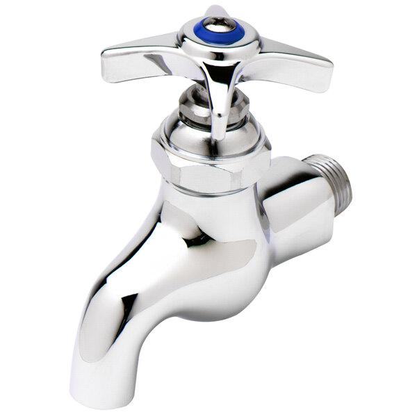 T&S B0703 Single Sink Faucet with 1/2" NPT Male Inlet, 4 Arm Handle