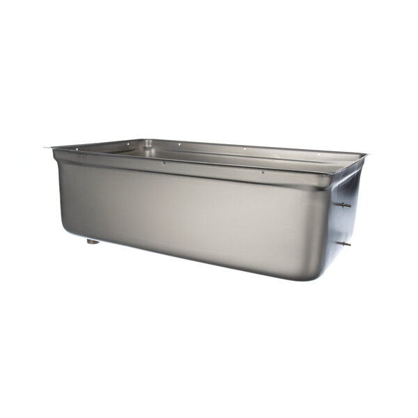 A Vollrath stainless steel pan insert with a lid.