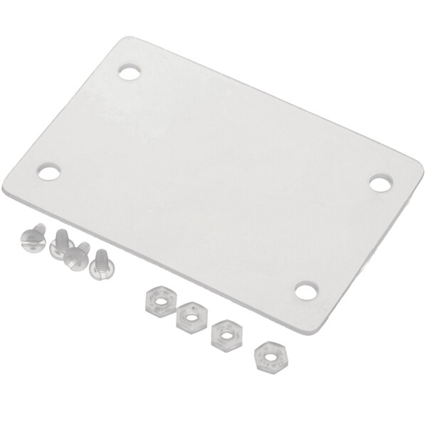 A white rectangular Amana window kit with screws and bolts.