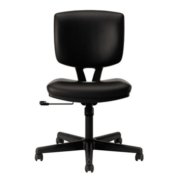 HON Volt Black Leather Task Chair with CenterTilt
