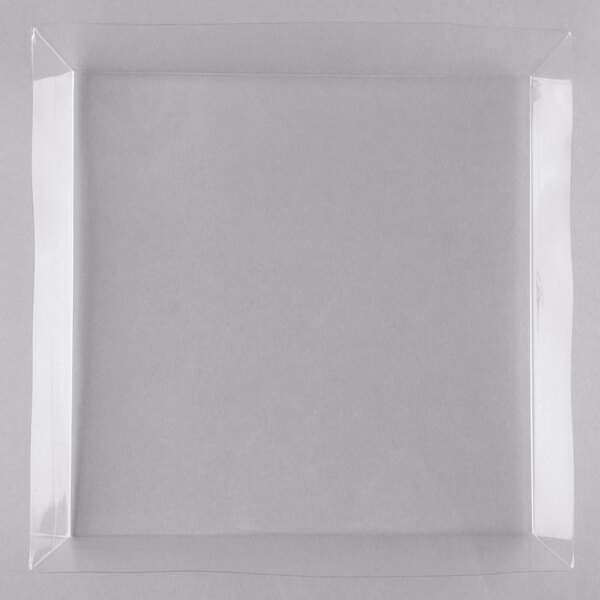 A clear square liner with a white background.