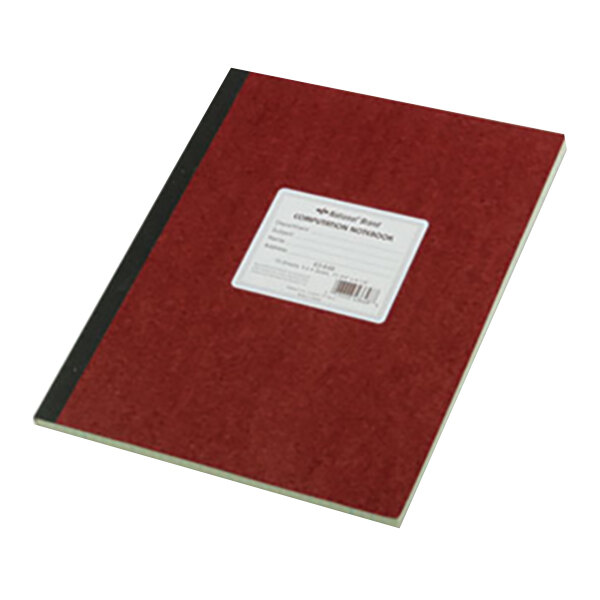 National 43648 Casebound Brown 11 3/4" x 9 1/4" Quadrille Ruled Computation Notebook - 75 Sheets