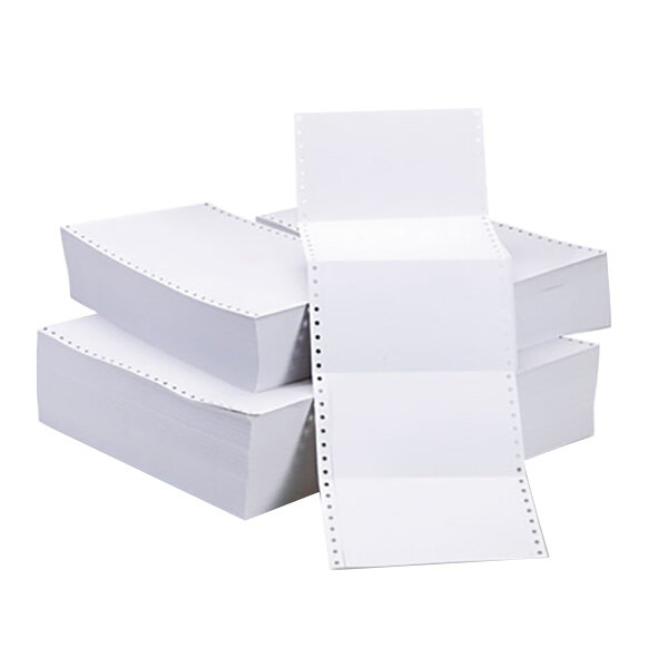 A stack of Universal white continuous postcards.