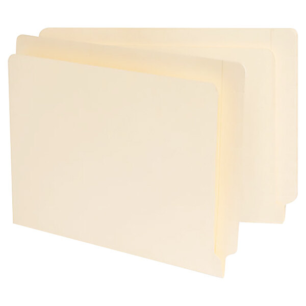 A stack of Universal letter size file folders with straight cut end tabs.